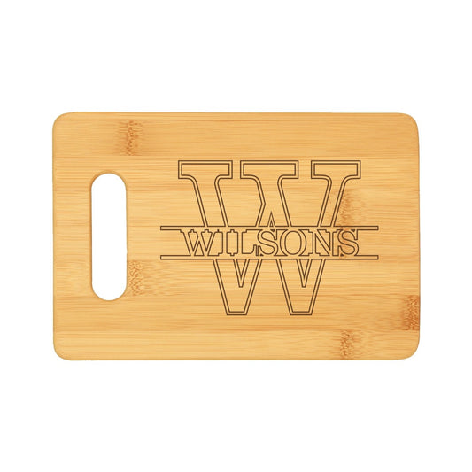 Personalized Name Bamboo Bar Cutting Board