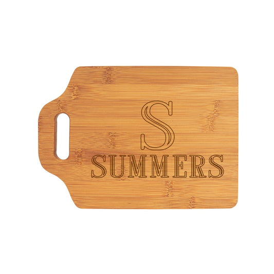 Personalized Single Initial Name Cutting Board