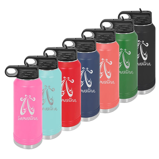 Personalized Water Bottle With Ballet Design