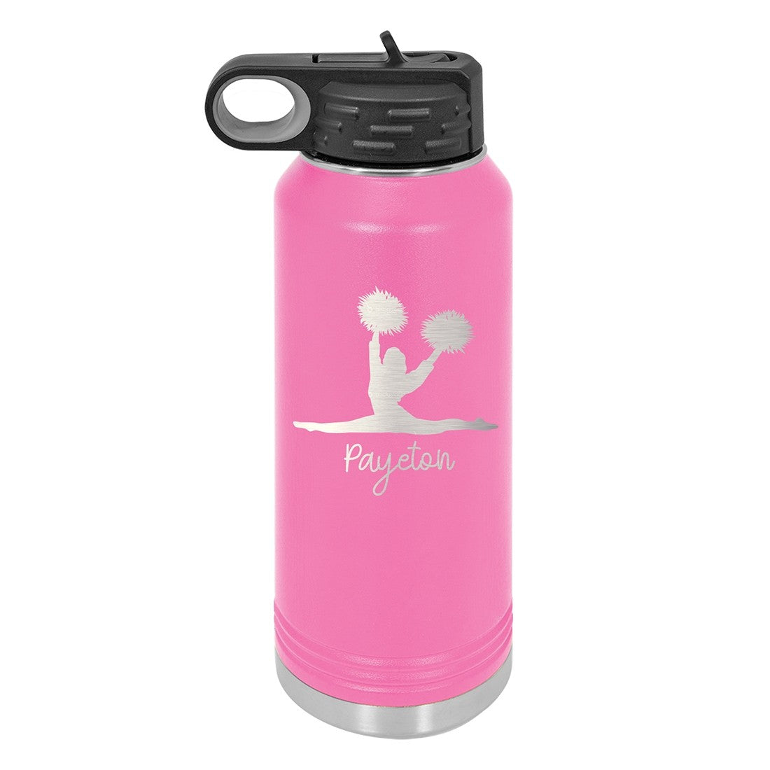 Personalized Water Bottle With Cheer Design