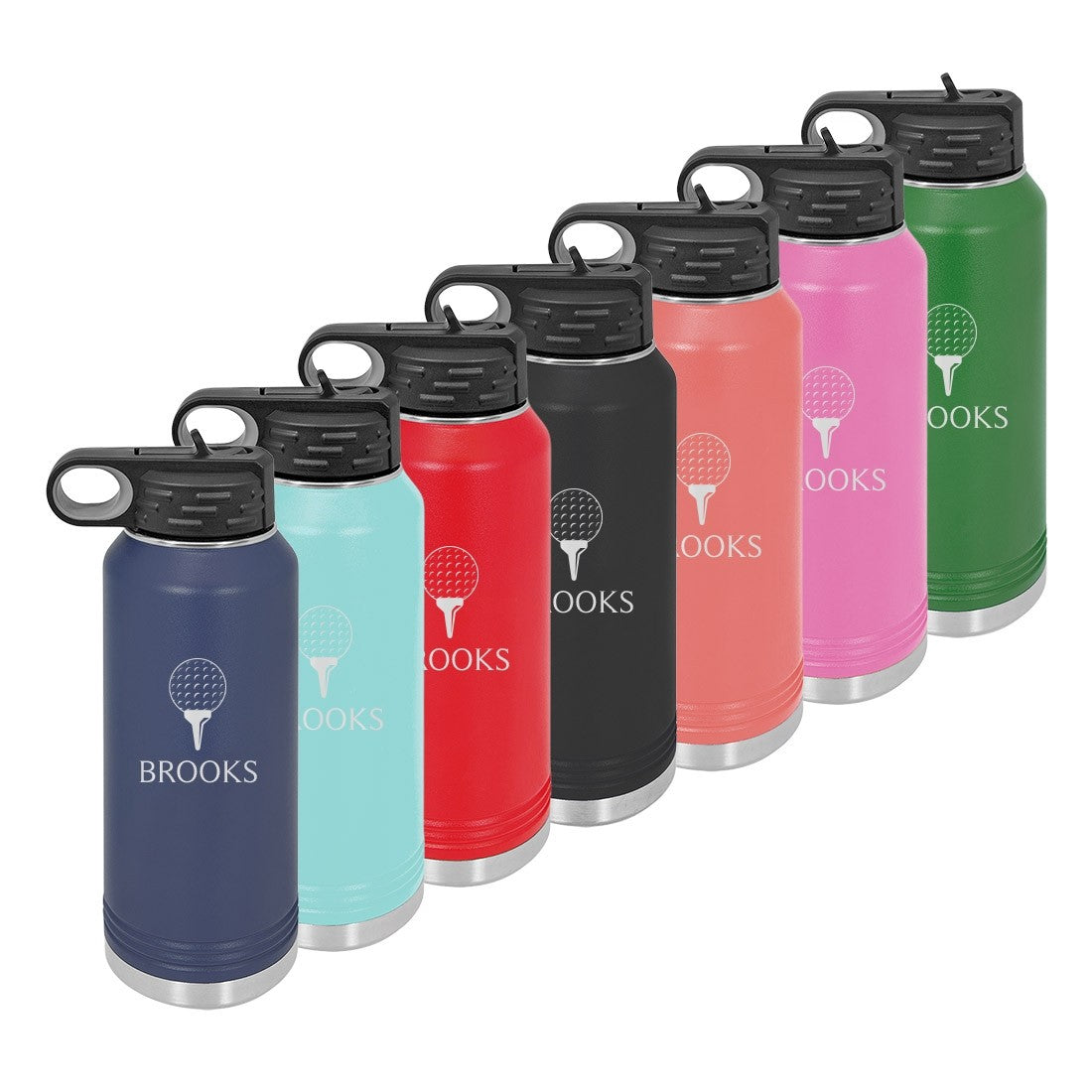 Personalized Water Bottle With Golf Design