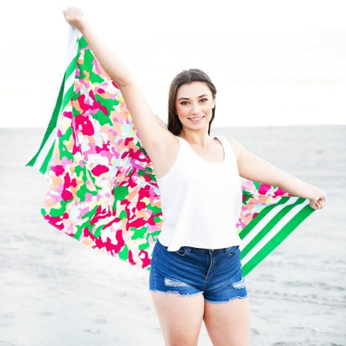 Personalized Fruit Punch Pink Beach Towel