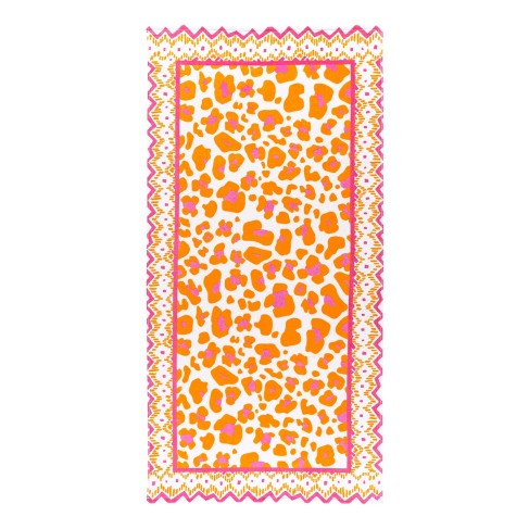 Personalized Wild Orange Beach Towel