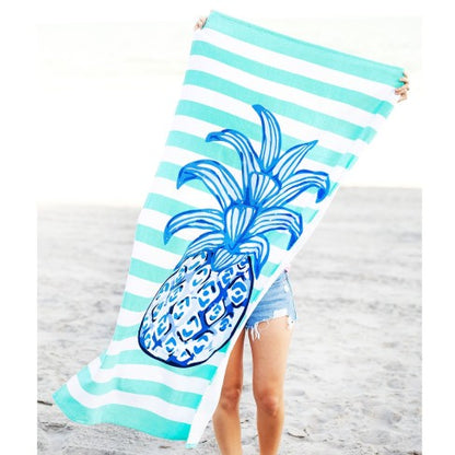 Personalized Pineapple Beach Towel