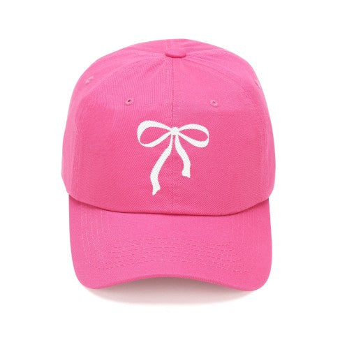 Bow Hot Pink Cap