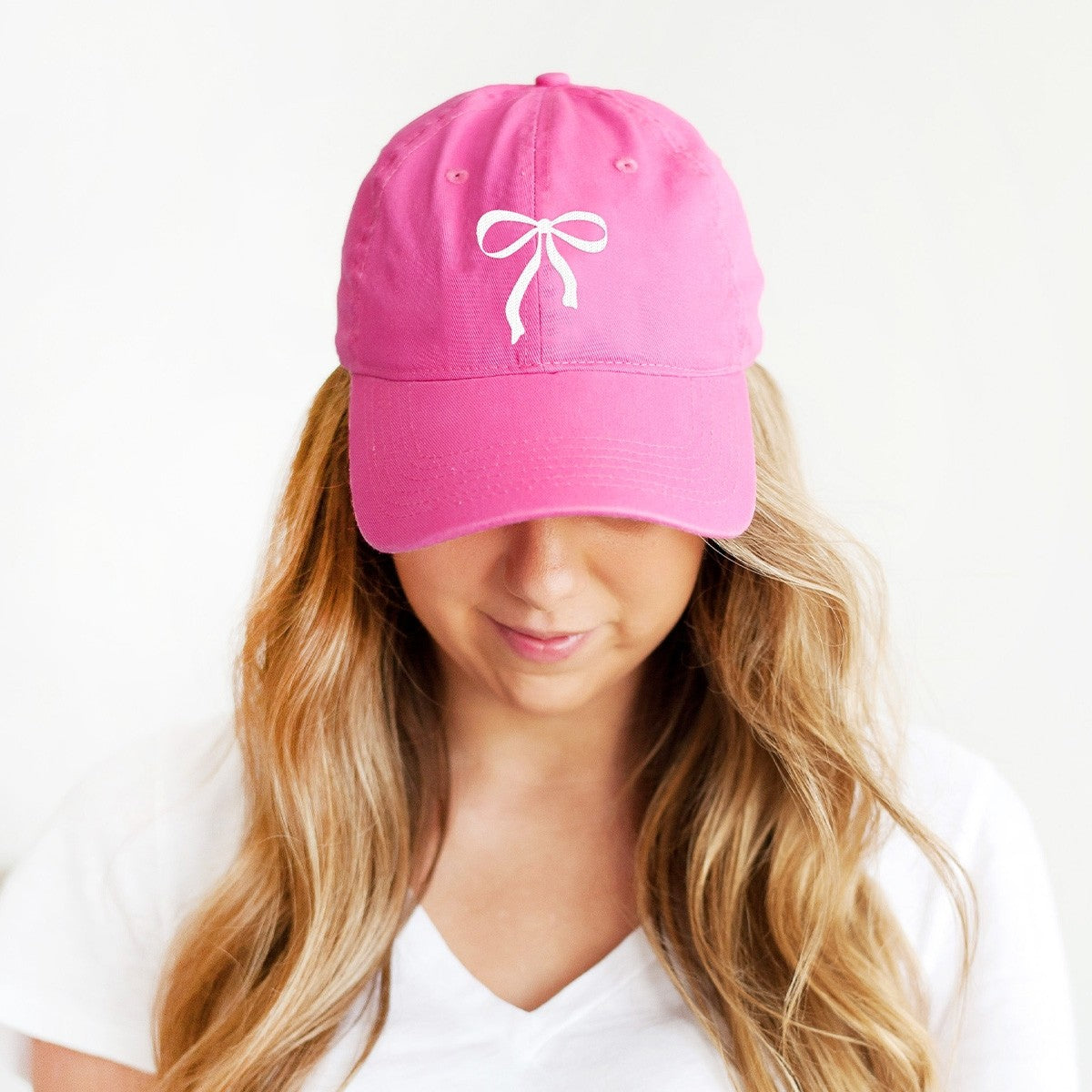 Bow Hot Pink Cap