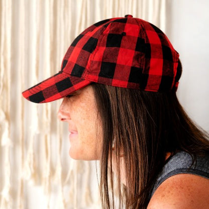 Red Buffalo Check Cap