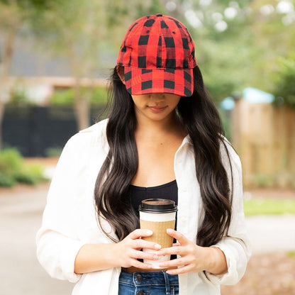 Red Buffalo Check Cap