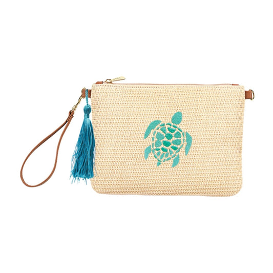 Mint Turtle Hilton Wristlet