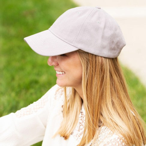 Grey Heavy Cotton Cap