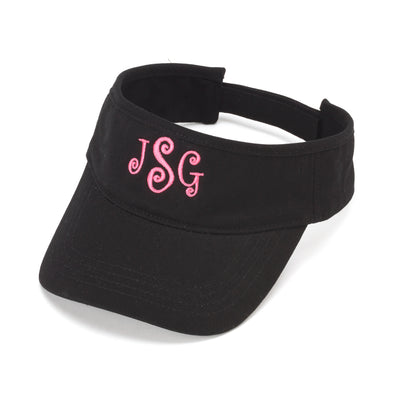 Personalized Black Twill Visor