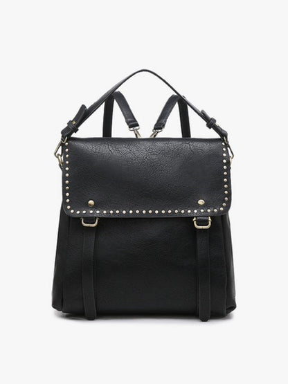 Indigo Convertible Backpack w/ Stud Details