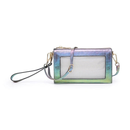 Three Compartments Crossbody w/Clear Phone Window