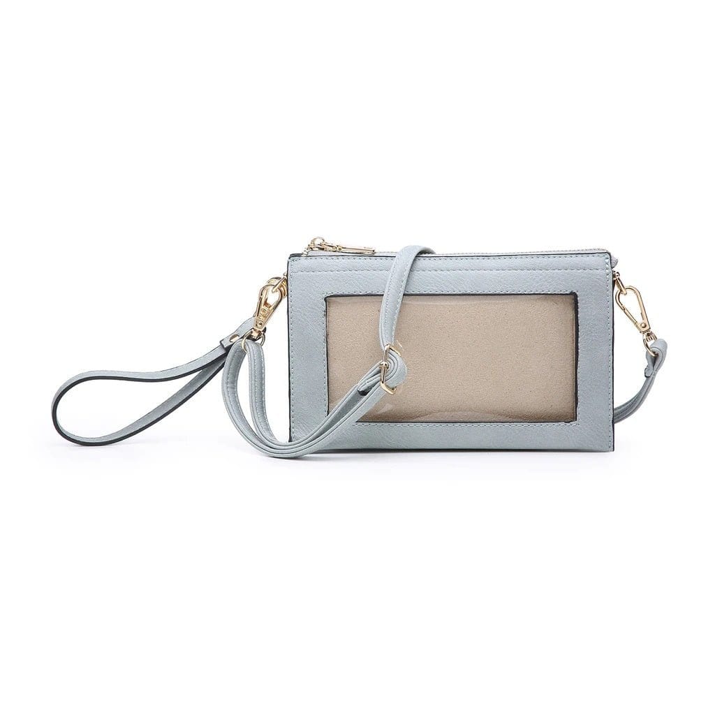 Three Compartments Crossbody w/Clear Phone Window