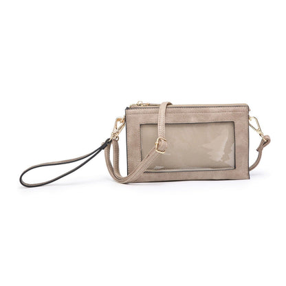 Three Compartments Crossbody w/Clear Phone Window