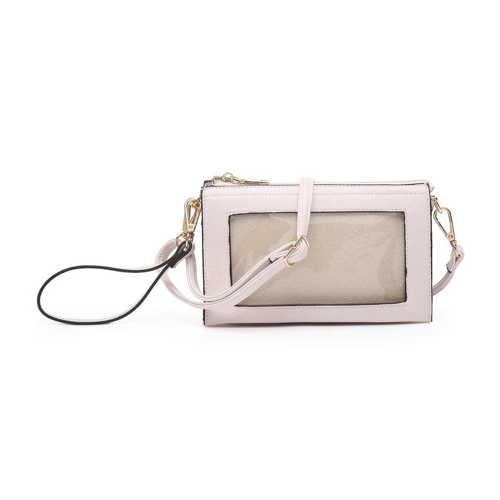 Three Compartments Crossbody w/Clear Phone Window