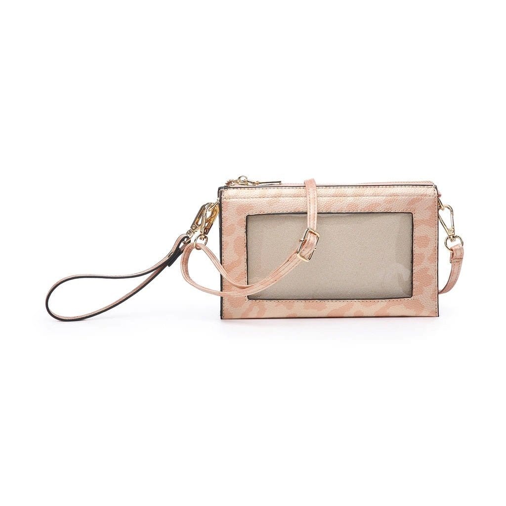 Three Compartments Crossbody w/Clear Phone Window