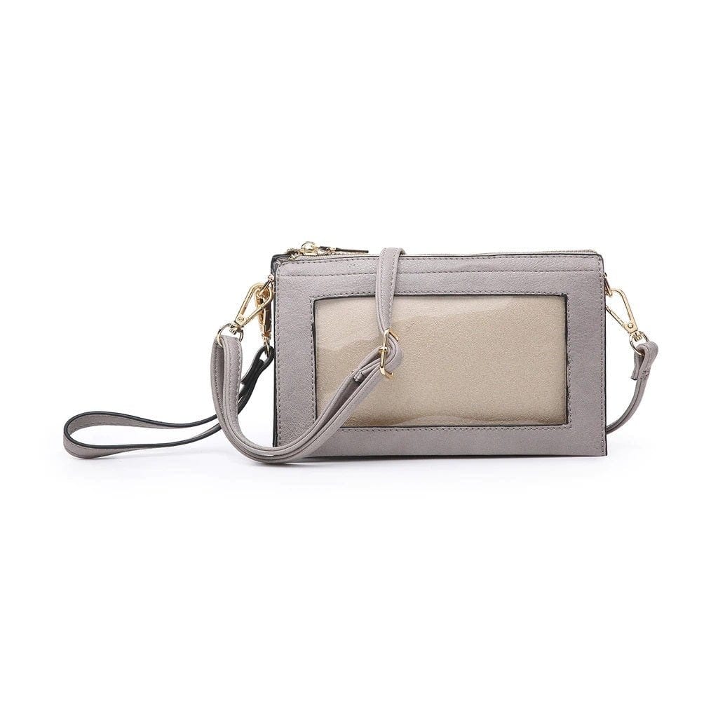 Three Compartments Crossbody w/Clear Phone Window