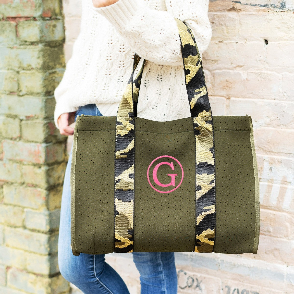 Personalized Camo Neoprene Tote