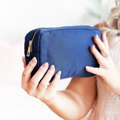 Personalized Navy Accessory Bag