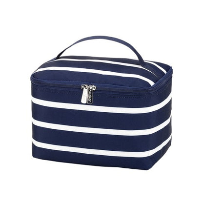 Personalized Navy Stripe Cosmetic Bag