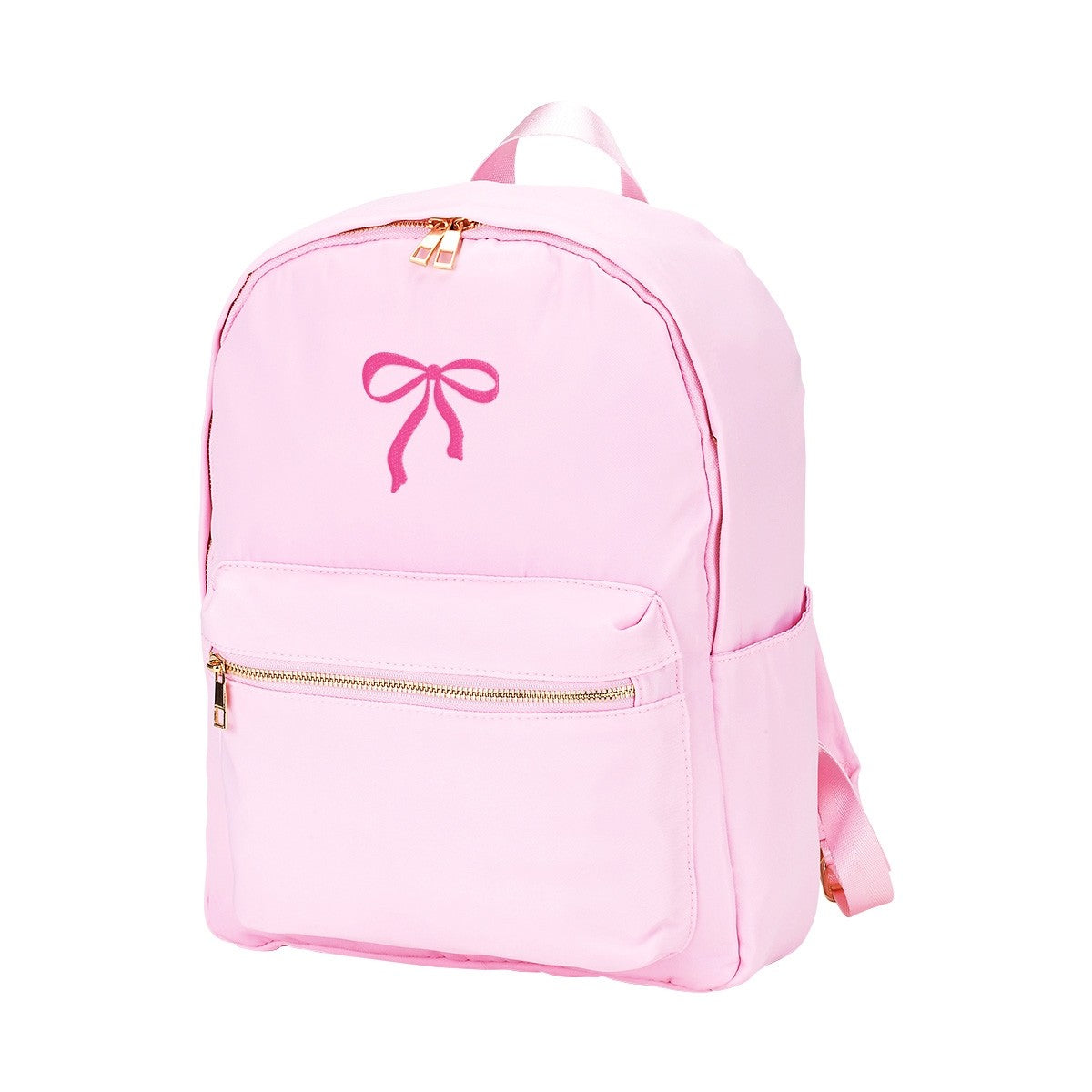 Embroidered Bow Pink Girls Backpack