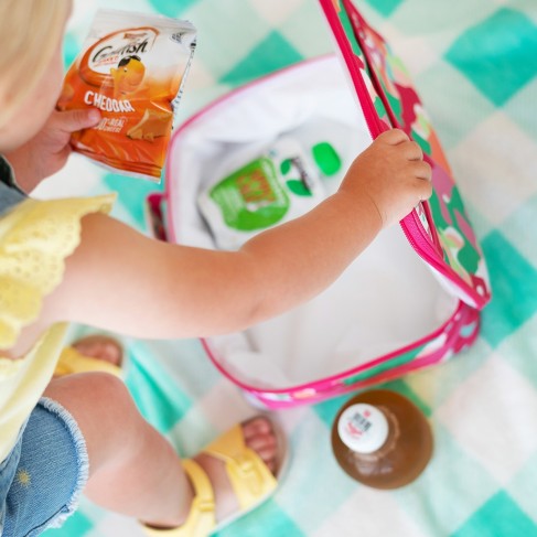 Personalized Fruit Punch Pink Kids Lunch Box