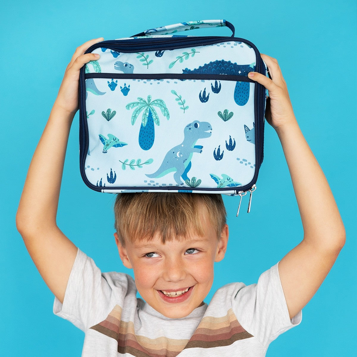 Personalized Kids Matching Dinosaur Backpack and Lunchbox