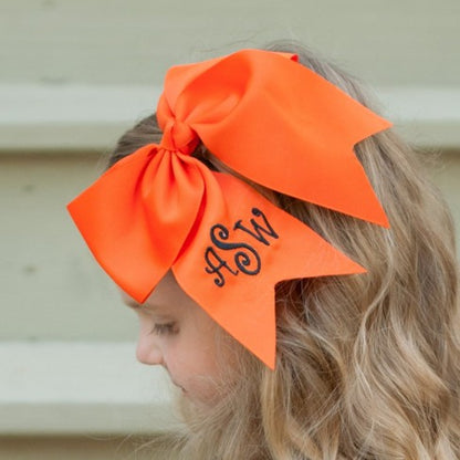 Personalized Orange Hair Bow