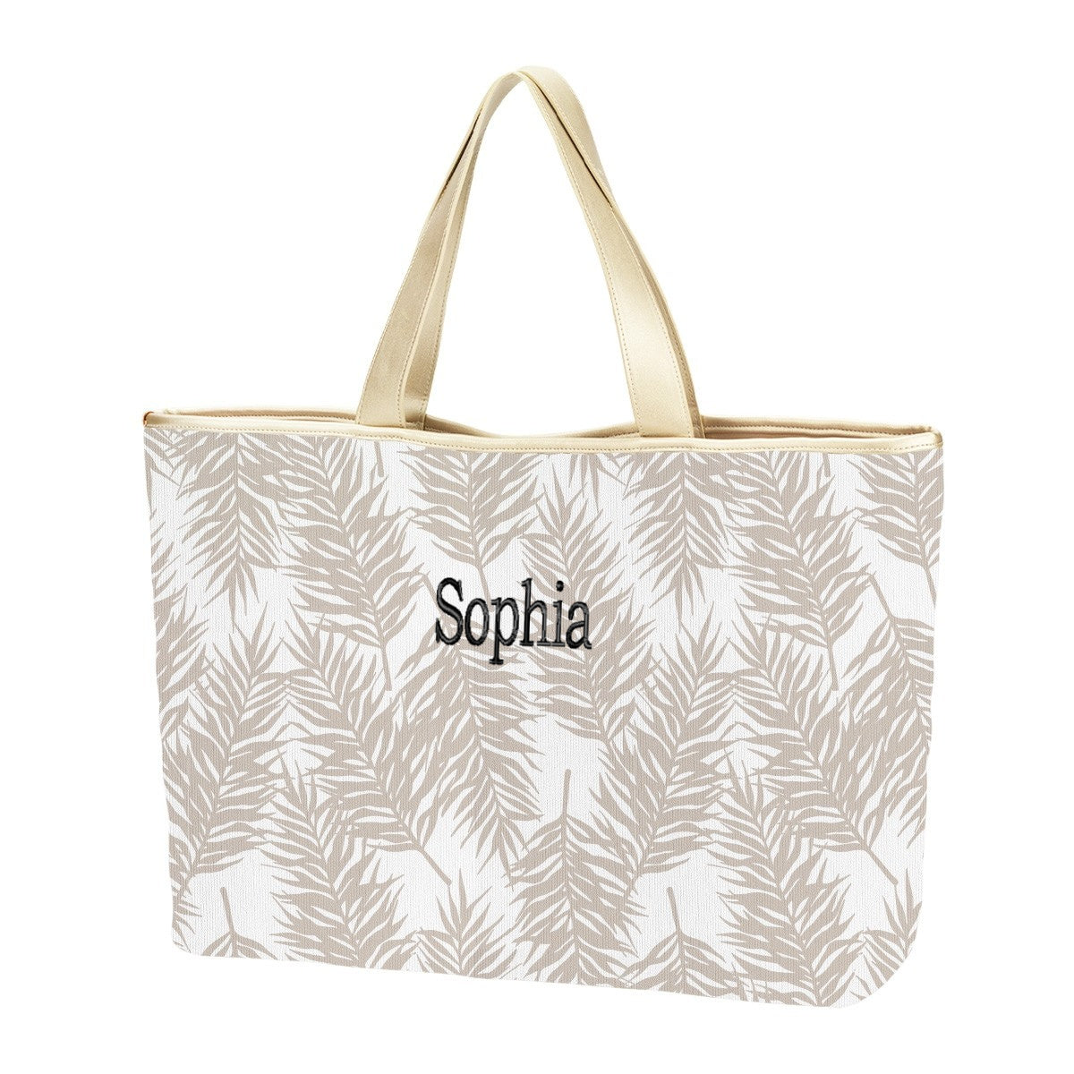 Personalized Coconut Palms Oversized Tote Bag