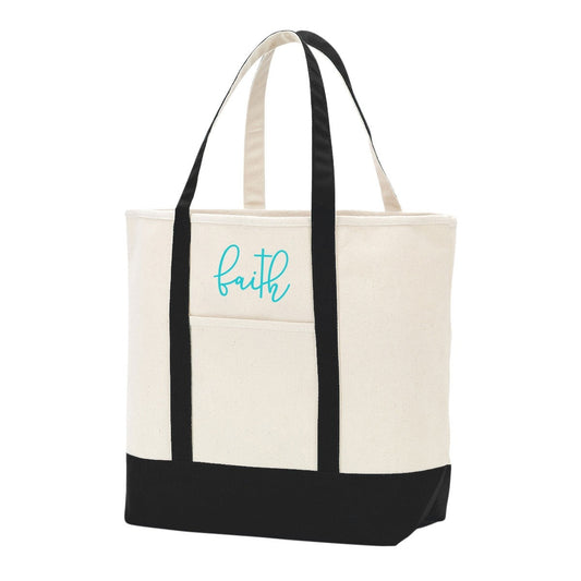 Faith Black Everyday Tote