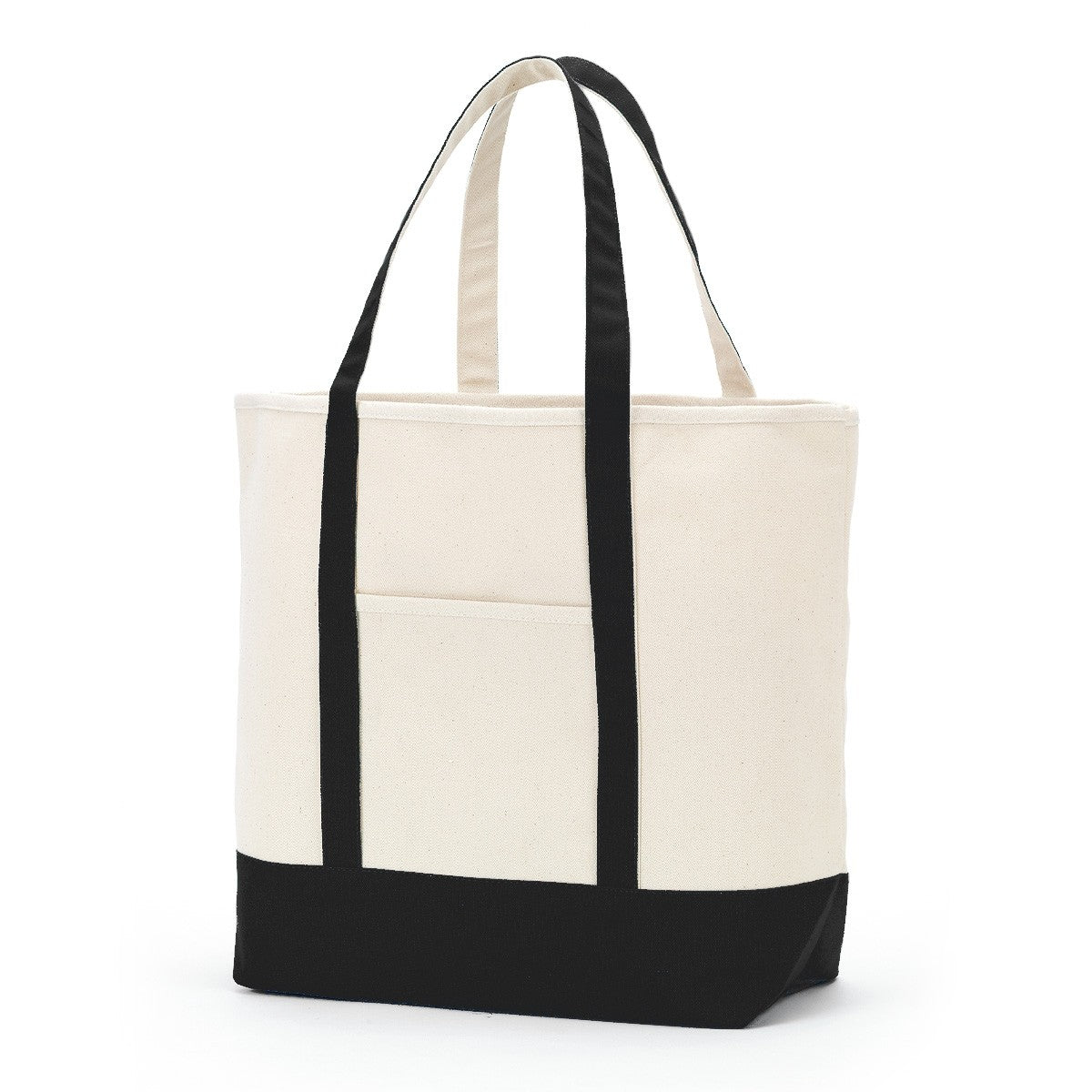 Personalized Black Everyday Canvas Tote Bag