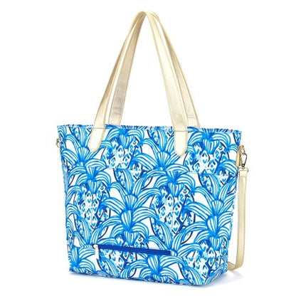 Personalized Pineapple Blue Travel Tote