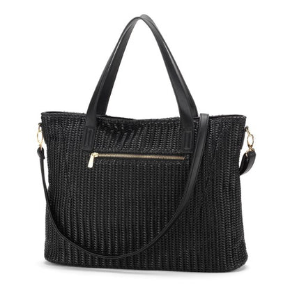 Personalized Textured Black Oversized Purse