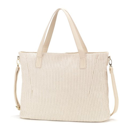 Personalized Textured Ivory Oversized Purse