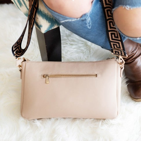 Personalized Tan Crossbody Purse