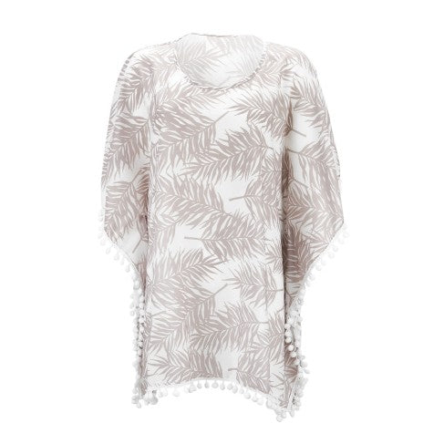 Coconut Palms Pom-Pom Cover Up