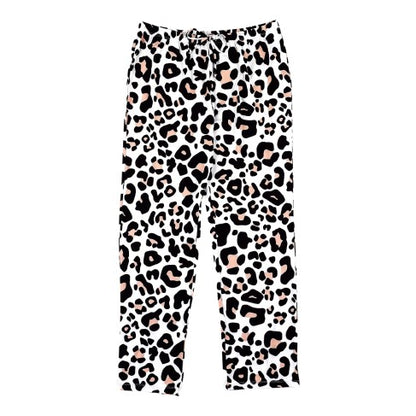 White Leopard Print PJ Pants