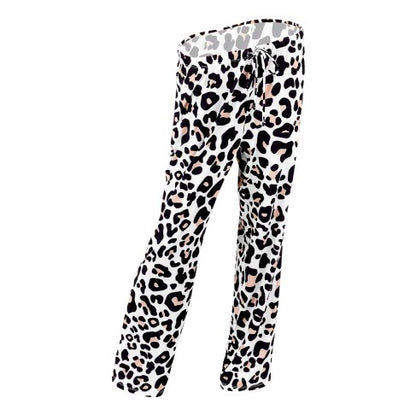 White Leopard Print PJ Pants