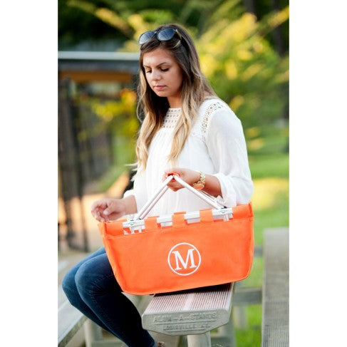 Personalized Orange Market Tote