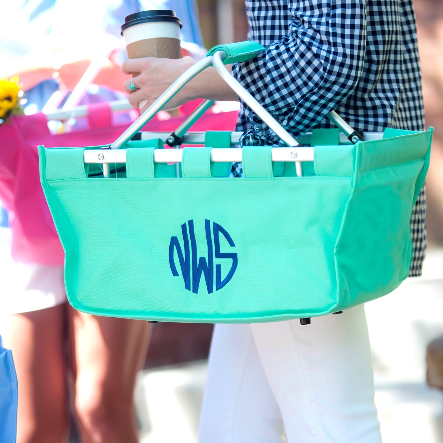 Personalized Mint Market Tote