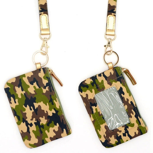 Camo Lanyard ID Wallet