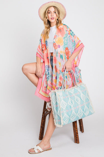 Stella Boho Pattern Fringe Tote Bag