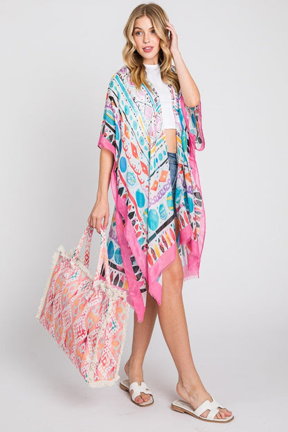 Stella Boho Pattern Fringe Tote Bag