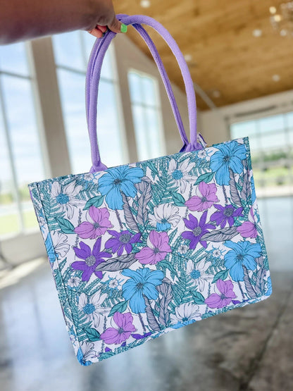 Sasha Flower Pattern Tote Bag