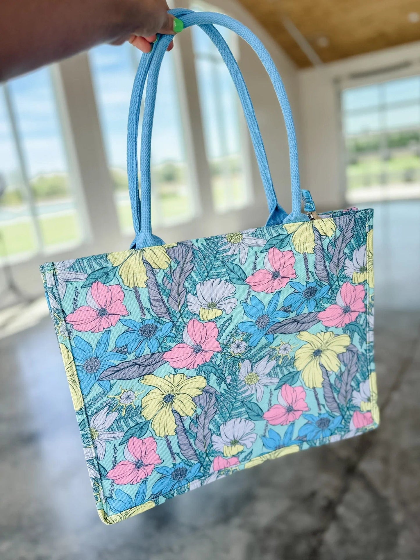 Sasha Flower Pattern Tote Bag