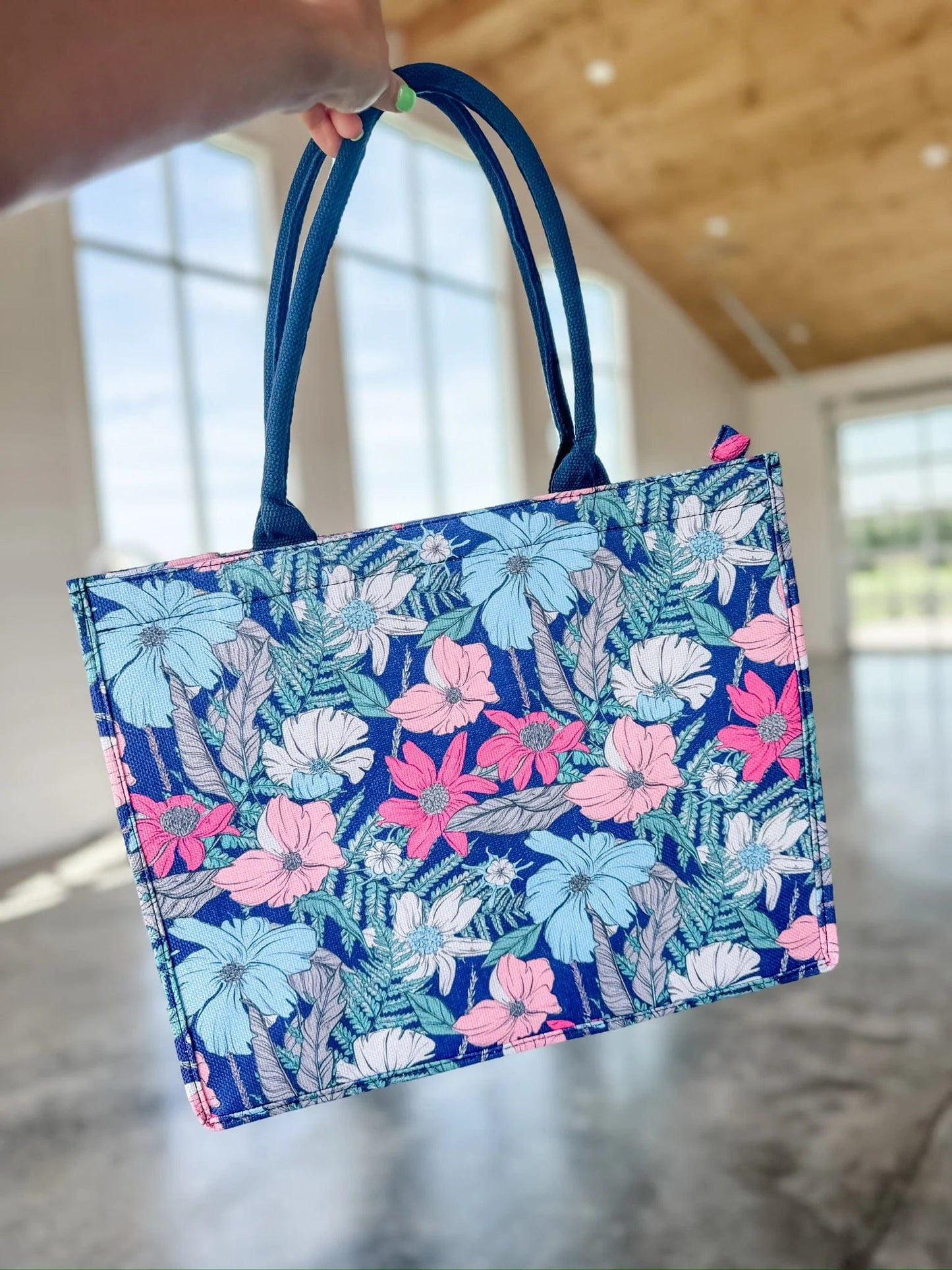 Sasha Flower Pattern Tote Bag