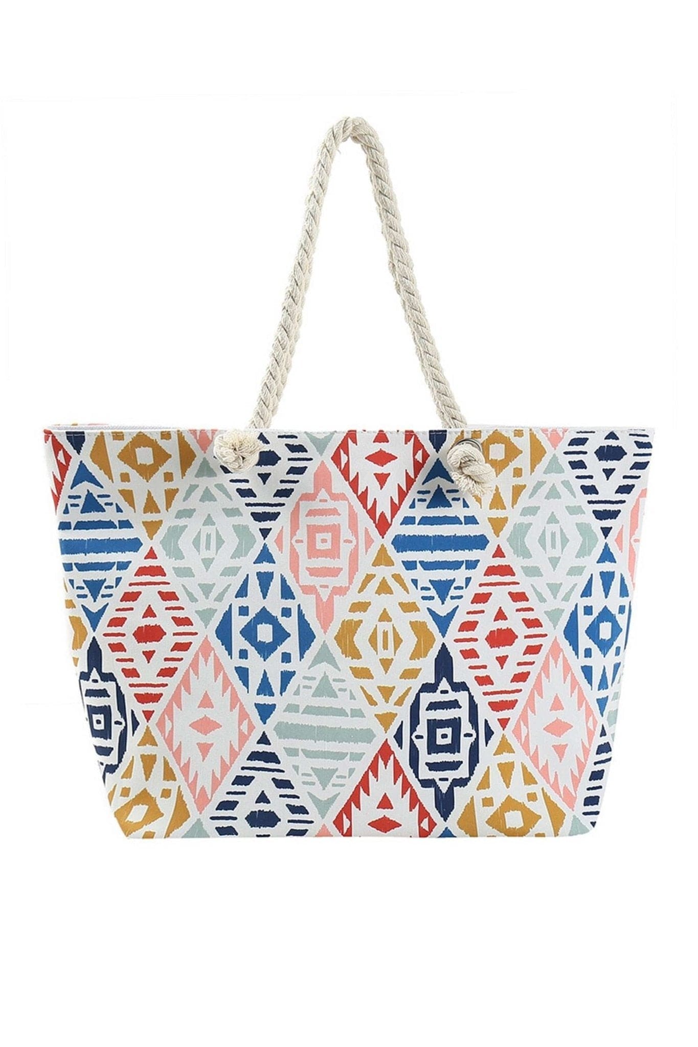 Aztec Print Beach Tote Bag