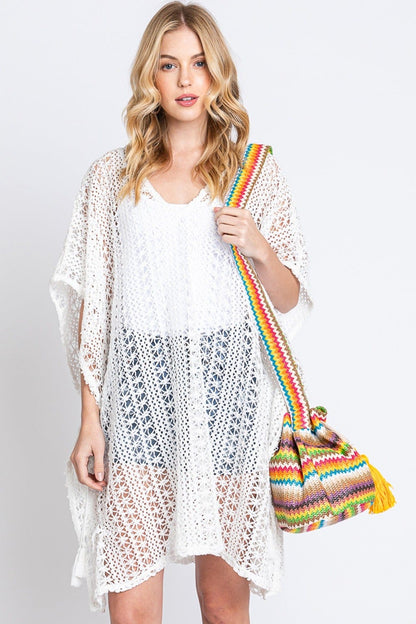 Ayla Multi Color Chevron Straw Bucket Bag