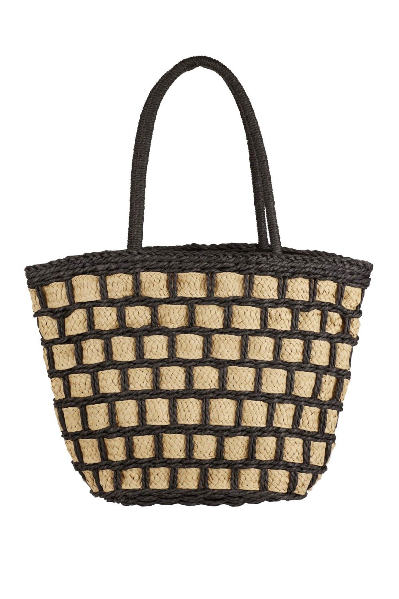 Ronnie Two Tone Straw Bag